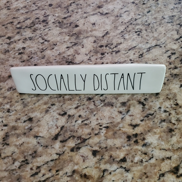 Rae Dunn Other - Rae Dunn Socially Distant Desk Name Plate Decor